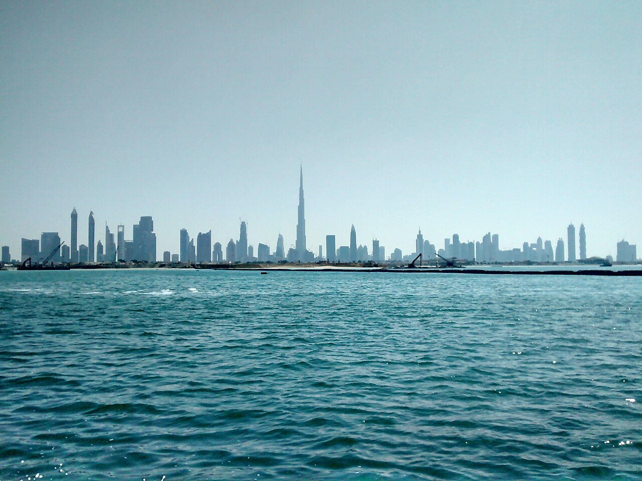 Dubai Skyline from Offshore La Mer
