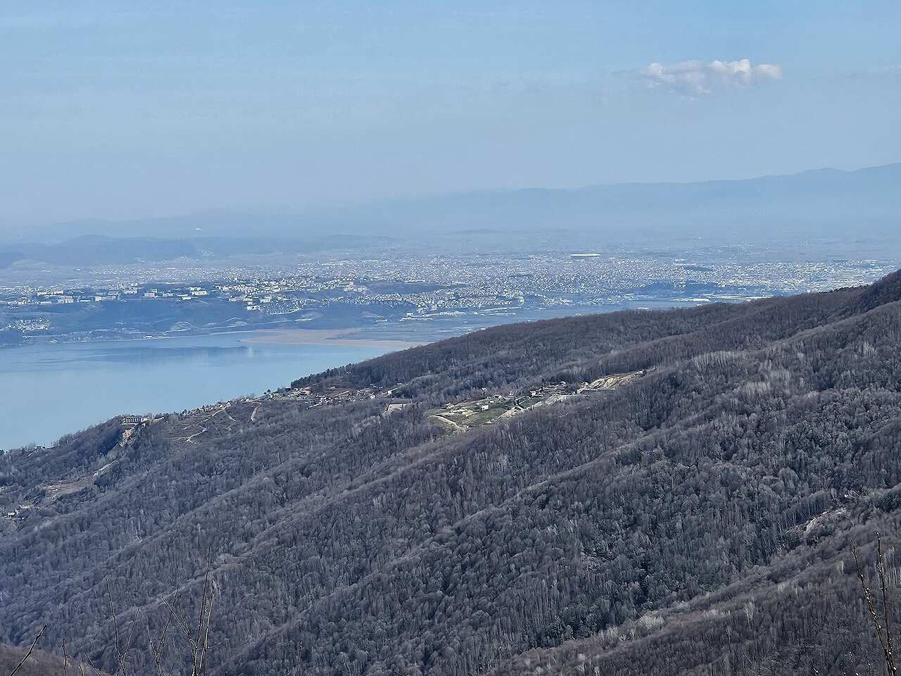 View of Lake Sapanca and Adapazari Plain from Samanli Mountains